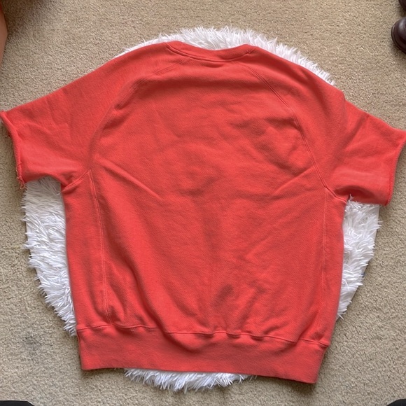 Mens Champion Coral Color Reverse Weave Short Sleeve Crew - Picture 5 of 8